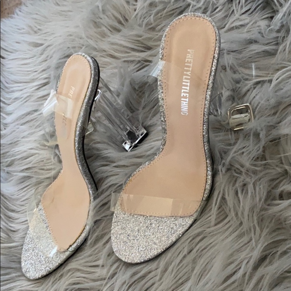 Sliver glitter square heels - Picture 3 of 6